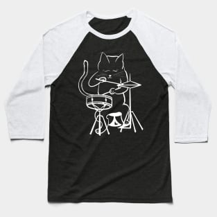 Cat at Tat Tat (White) Baseball T-Shirt